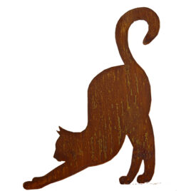 Katze “streckend” auf Platte, 50 cm